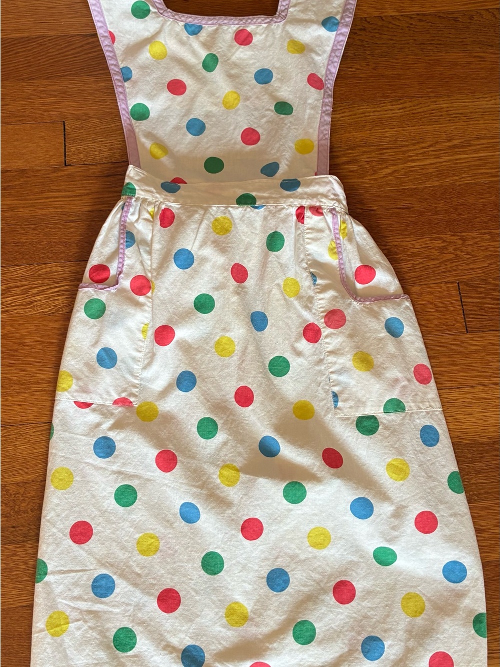 Vintage Polka Dot Apron hand sewn original